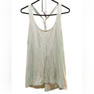 Women’s large Old Navy teal/light blue knot back tank top
